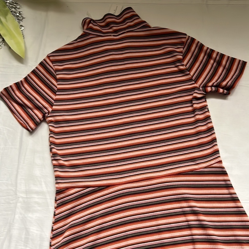 ⭐️nwt Streetwear Society Strype Hype Flare Short Sleeve Dress⭐️ - Picture 5 of 5